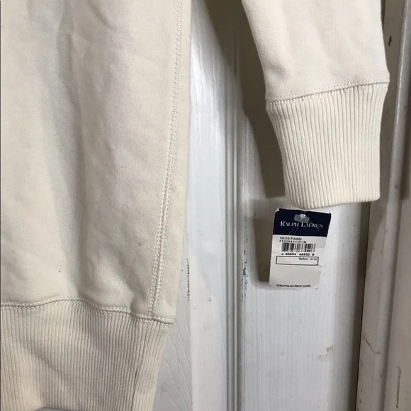 NEW Ralph Lauren Youth Girls Tunic Sweatshirt -IVORY- Dress Size Medium - Picture 7 of 9